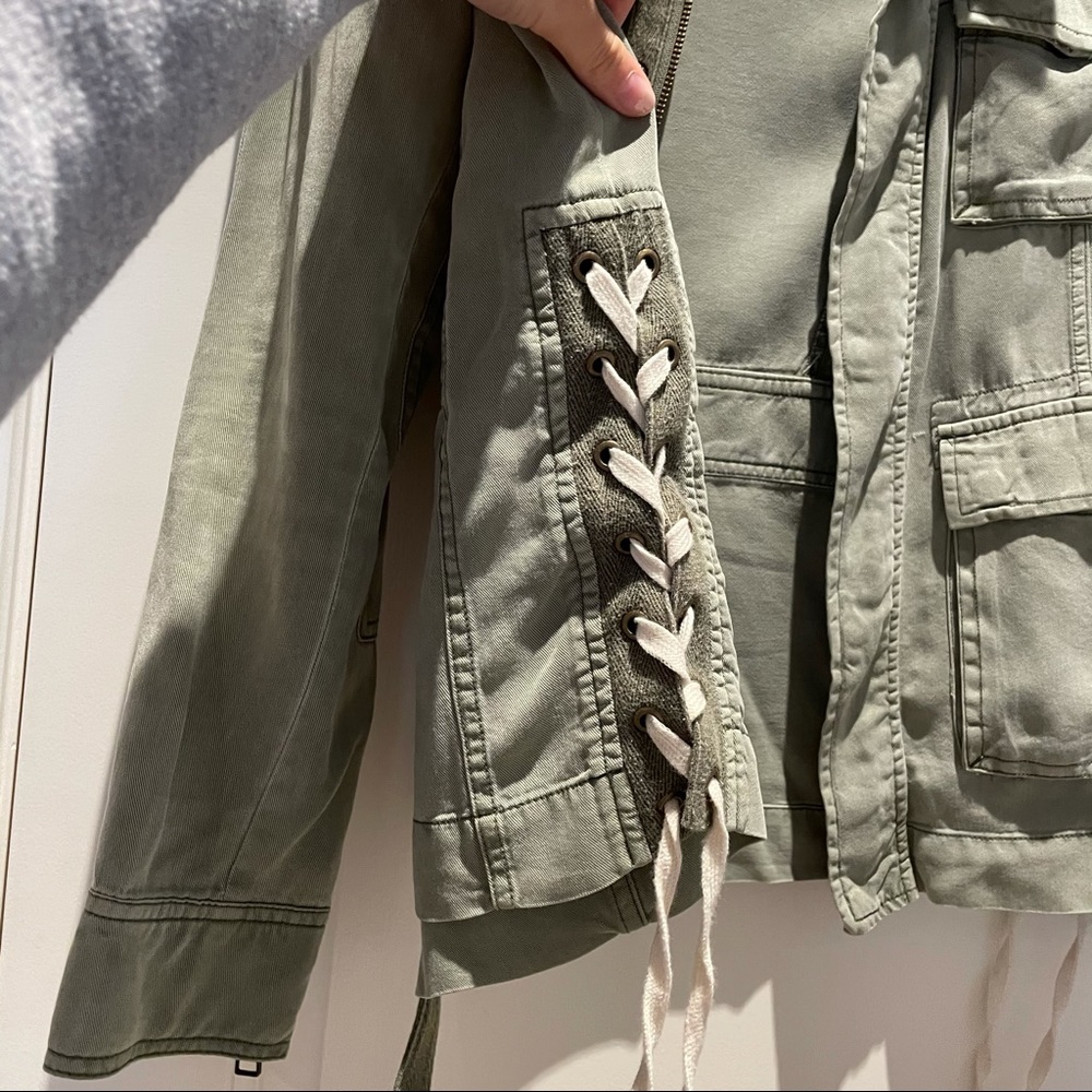 Pam & Gela Sage Green Utility Jacket - Picture 3 of 7